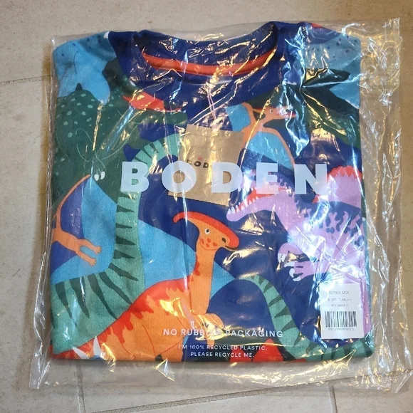 NWT Mini Boden Dino Sweatshirt Size 8-9 - Picture 3 of 3